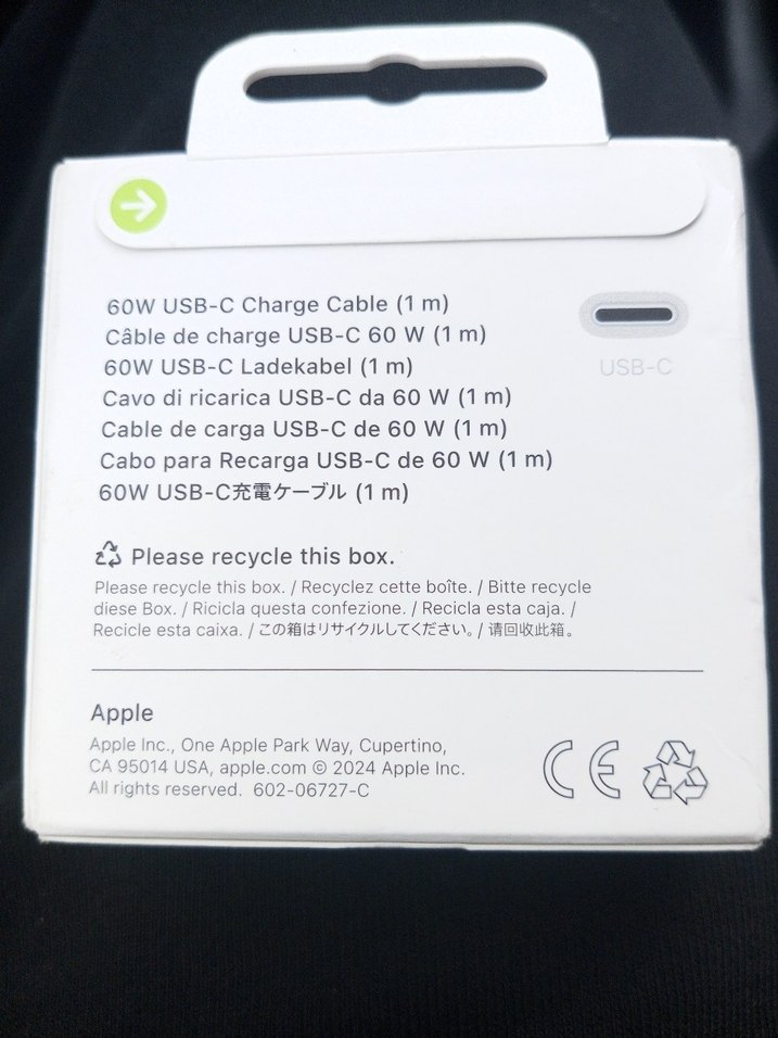 Apple USB-C 60W Şarj Kablosu 1m Beyaz - Görsel 2