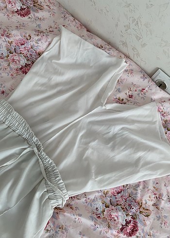 içi astarlı Beyaz Saten kadın Pantolonu - Görsel 2