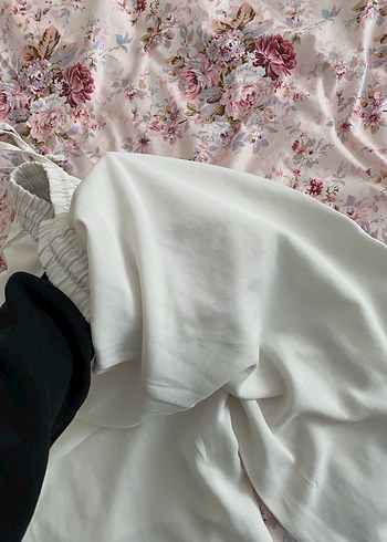 içi astarlı Beyaz Saten kadın Pantolonu - Görsel 4