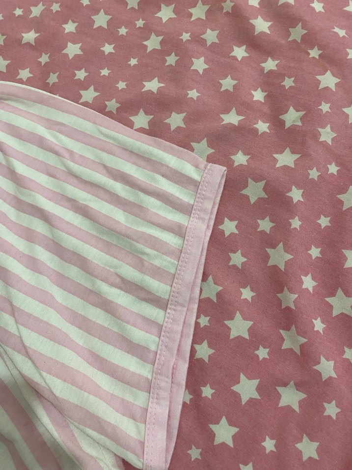 Pembe Çizgili Kadın Mini Şort - Görsel 2