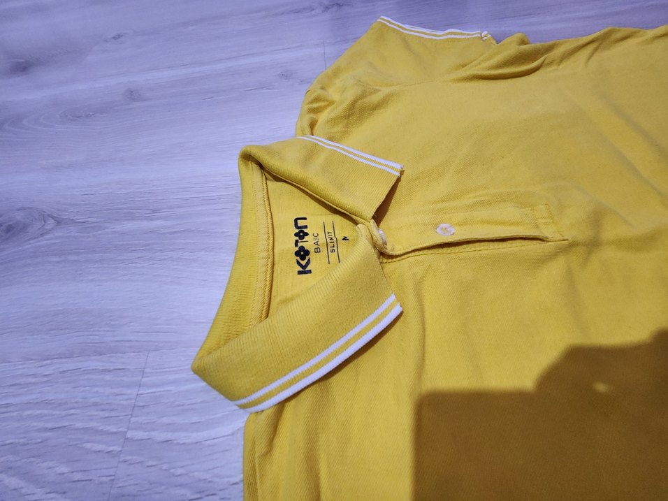 Sarı Erkek Polo Yaka Kısa Kollu Tişört - Görsel 2