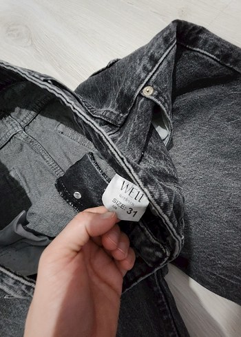 Gri Denim Kot Pantolon - Görsel 5