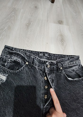 Gri Denim Kot Pantolon - Görsel 3