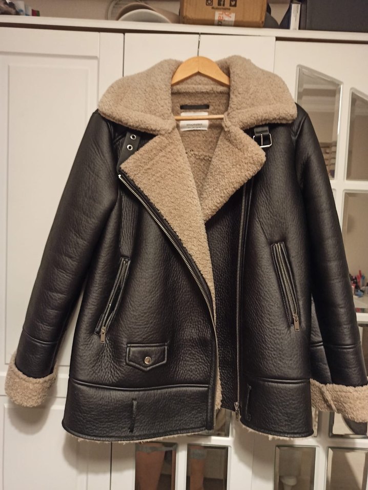 Stradivarius kürklü ceket - Görsel 3