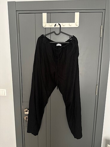 bershka siyah keten pantolon