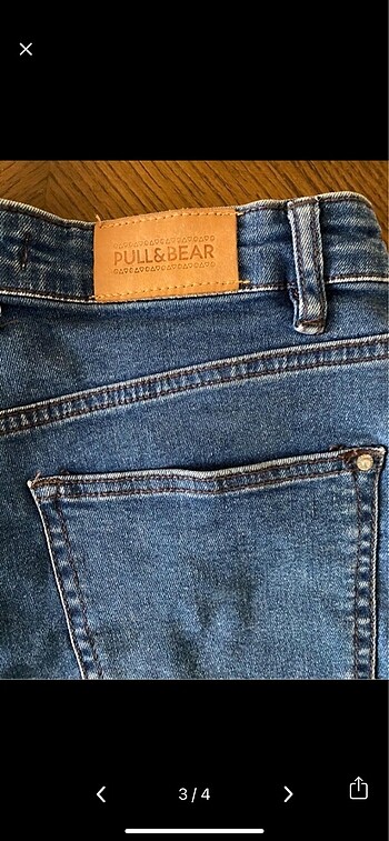 s Beden Pull&bear Yüksek Bel Jeans Şort