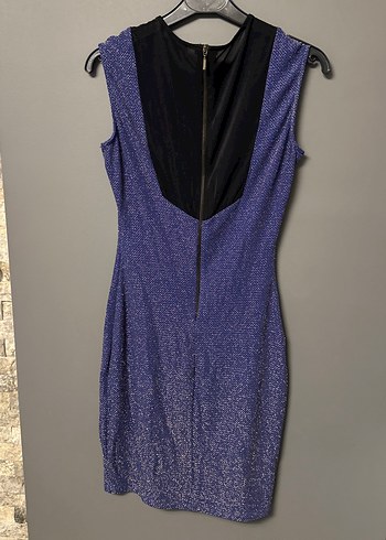 Kadın Mavi Triko Kolsuz Midi Elbise - Görsel 2