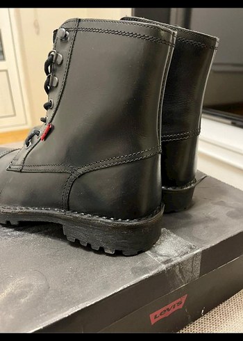 Siyah Deri Erkek Bot, Kemer Detaylı - Görsel 4