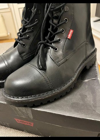 Siyah Deri Erkek Bot, Kemer Detaylı - Görsel 2