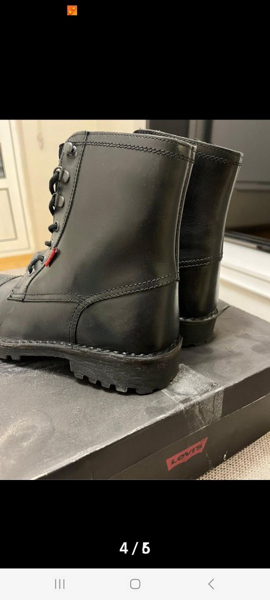 Siyah Deri Erkek Bot, Kemer Detaylı - Görsel 4