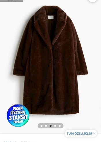 Kahverengi Peluş Midi Kaban - Görsel 2