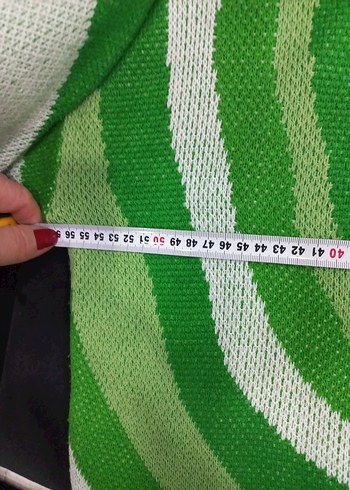 H&M yeşil Örgü Kadın Kazak, Uzun Kollu, Salaş - Görsel 3