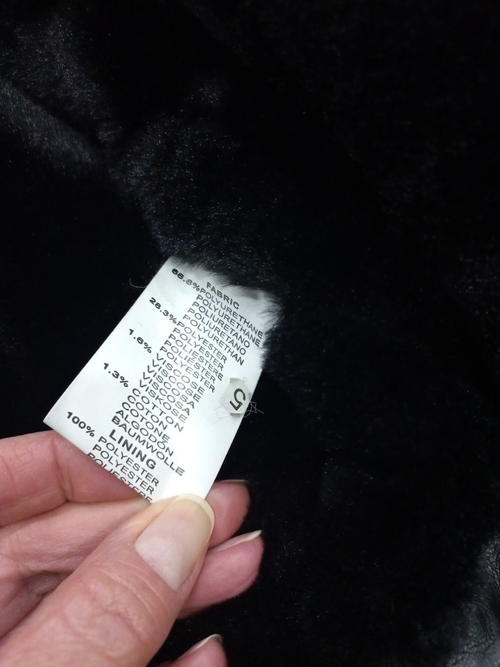 Siyah Kürklü Deri Kadın Biker Ceket - Görsel 4