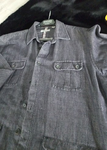 Ted Baker Gri Denim Erkek Gömlek - Görsel 4