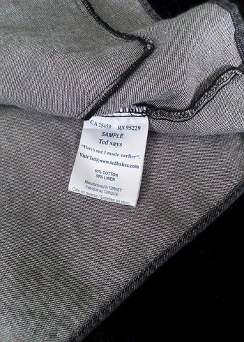 Ted Baker Gri Denim Erkek Gömlek - Görsel 6