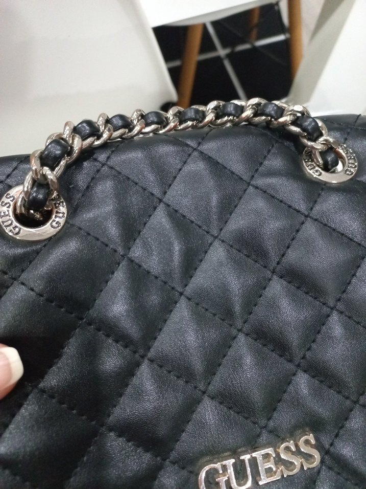 Guess Kapitone Suni Deri Kadın Sırt Çantası - Görsel 2