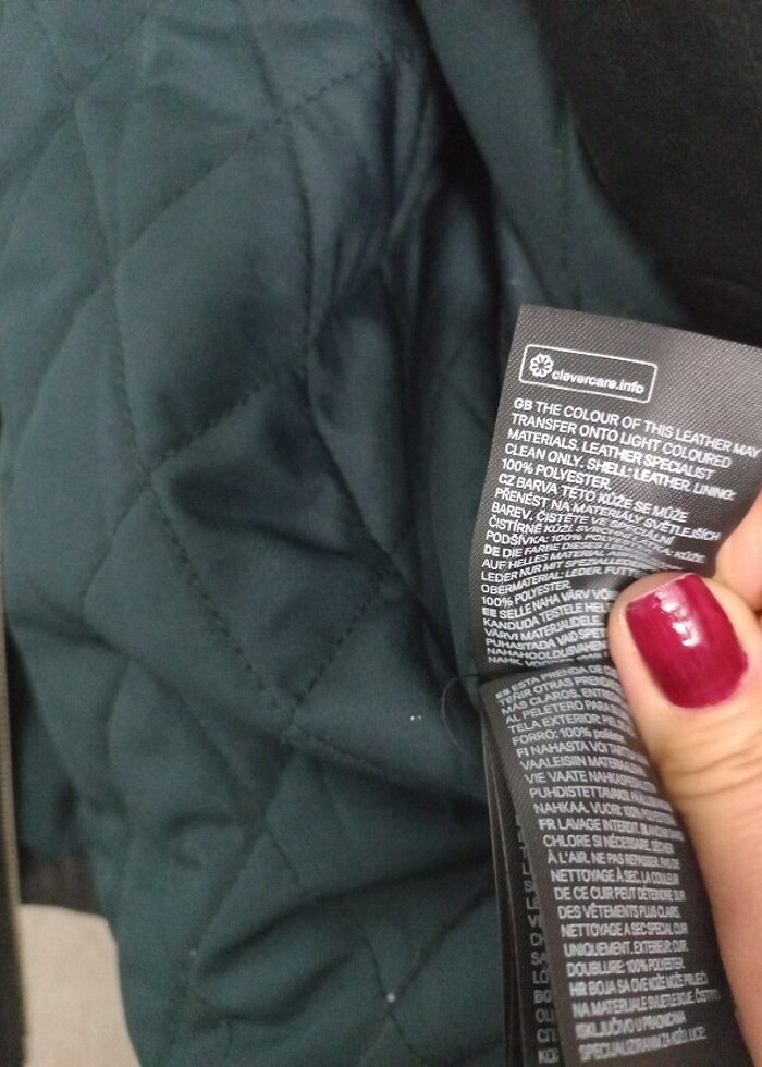 H&M Hakiki deri ceket - Görsel 5