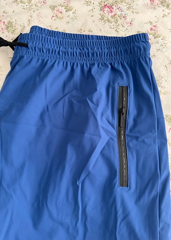 Erkek  Mavi Rahat Kesim Fermuarlı Pantolon - Görsel 3