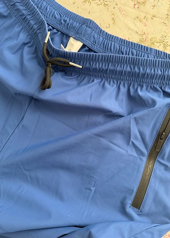 Erkek  Mavi Rahat Kesim Fermuarlı Pantolon - Görsel 5