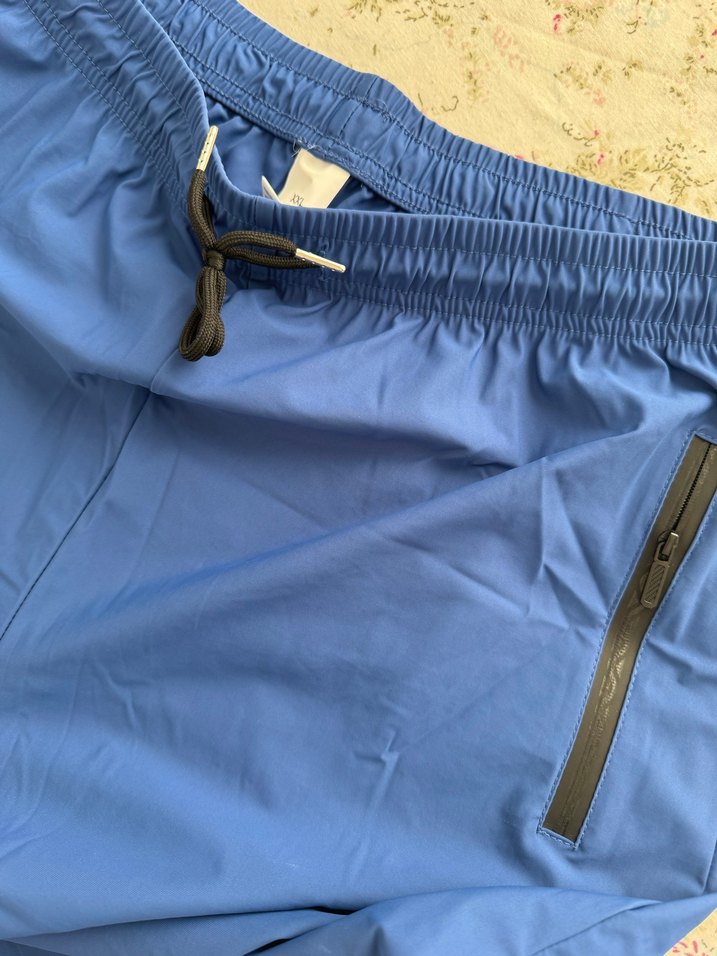 Erkek  Mavi Rahat Kesim Fermuarlı Pantolon - Görsel 5