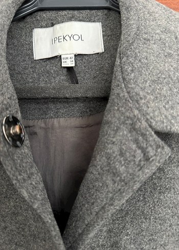42 Beden gri Renk Gri Düz Klasik Kaban