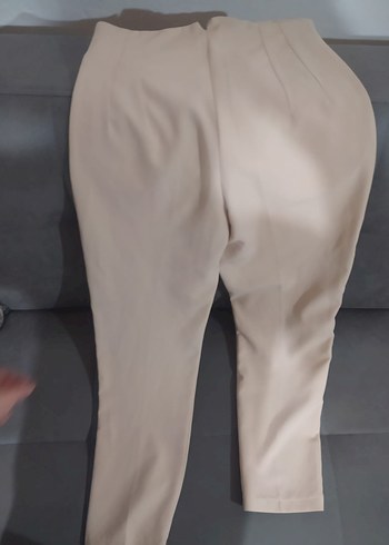 s Beden Bej Midi Kumaş Pantolon