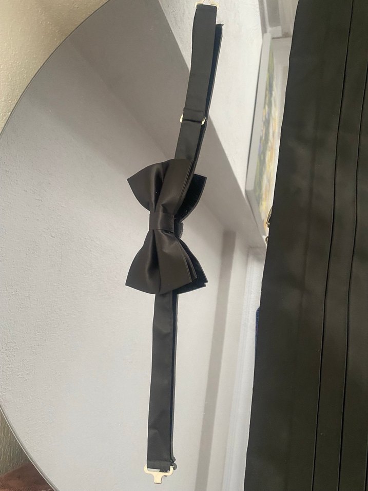 Klasik Siyah Erkek Papyon ve Kuşak Seti - Görsel 2