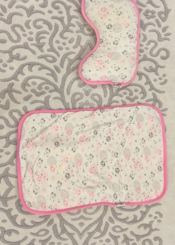 Pembe Gri Desenli Çocuk Uyku Seti - Görsel 2