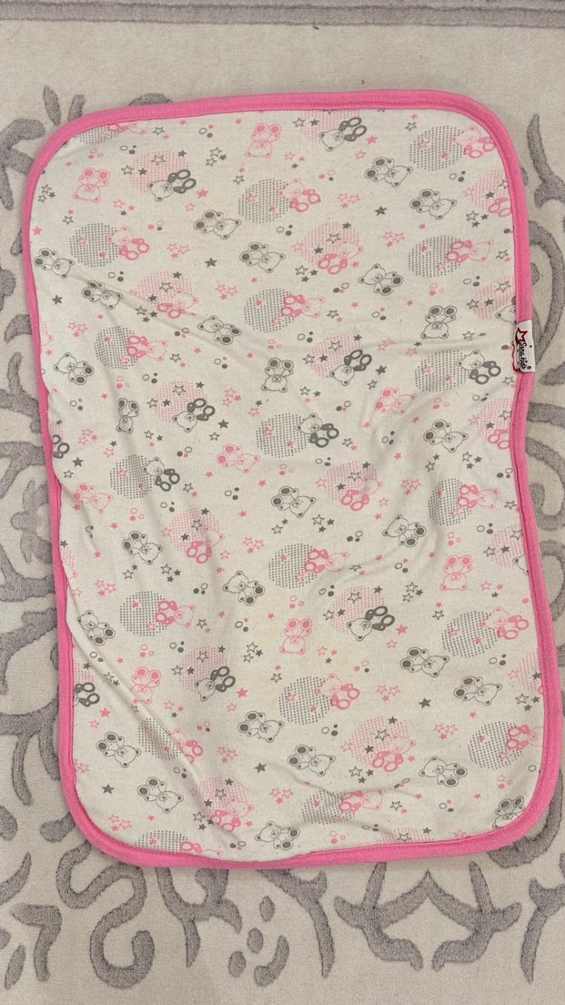 Pembe Gri Desenli Çocuk Uyku Seti - Görsel 3