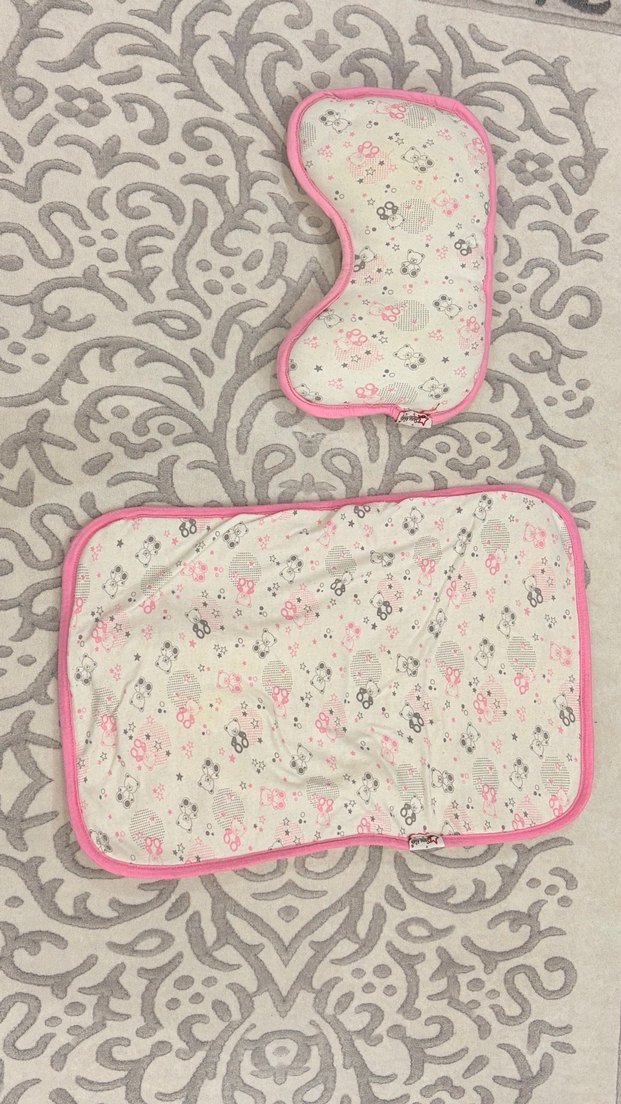 Pembe Gri Desenli Çocuk Uyku Seti - Görsel 2