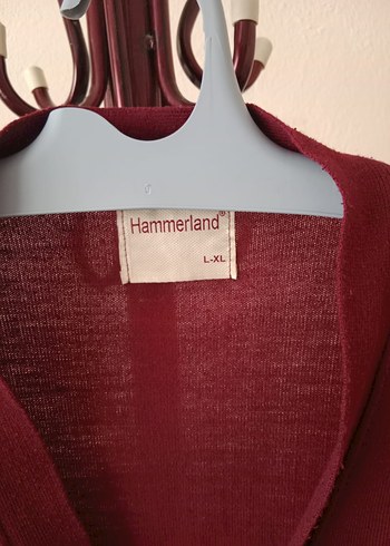 Hammer Jack Bordo V Yaka Örgü Hamile Hırka