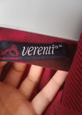 s Beden bordo Renk Bordo Ekose Desenli Uzun Kollu Kadın Gömlek