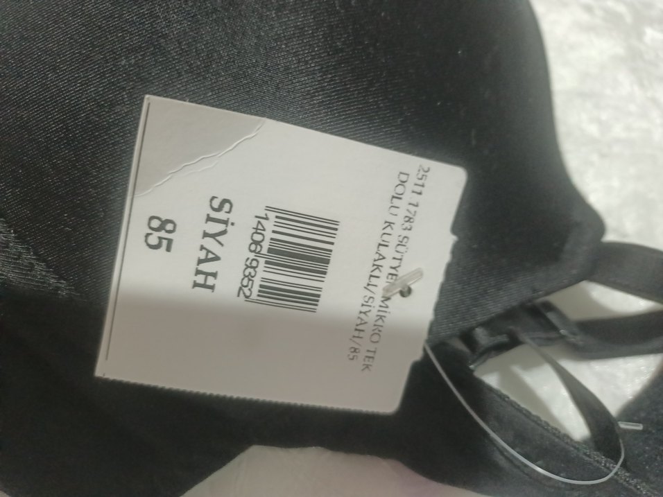 Siyah Minimalist Goth Sütyen85tek dolgu - Görsel 4