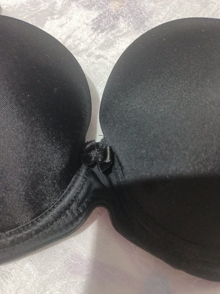 Siyah Minimalist Goth Sütyen85tek dolgu - Görsel 2