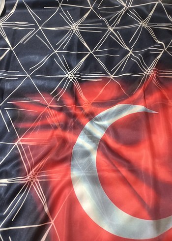 Kadın Kırmızı Desenli Şal - Görsel 2