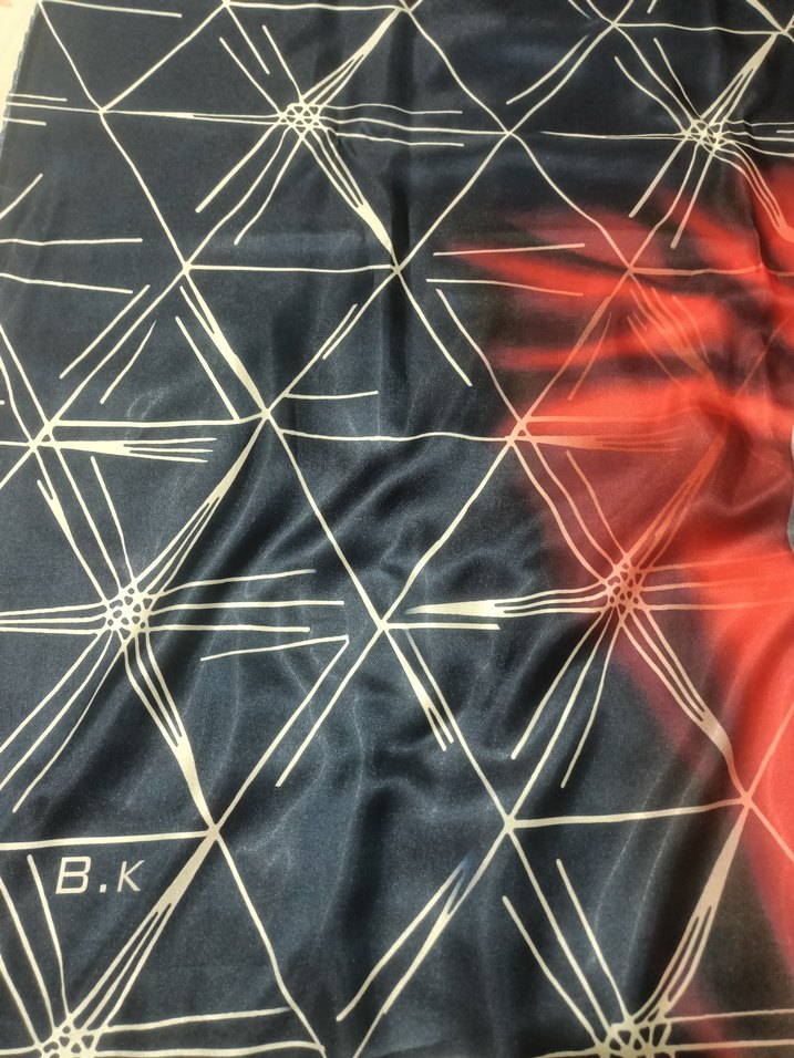 Kadın Kırmızı Desenli Şal - Görsel 3