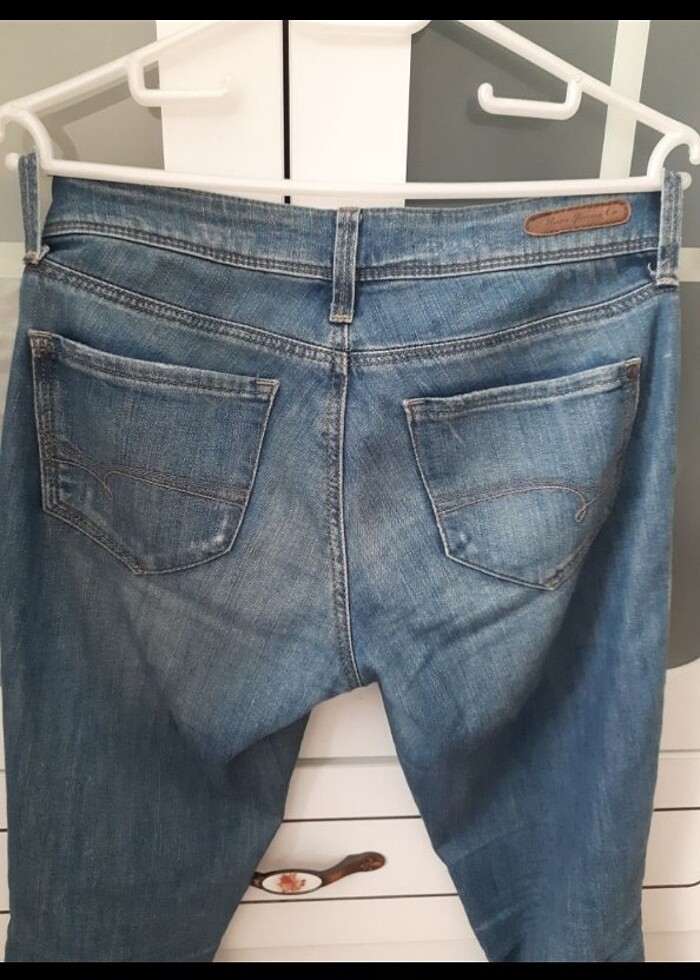 Mavi jeans düşük bel kot - Görsel 2