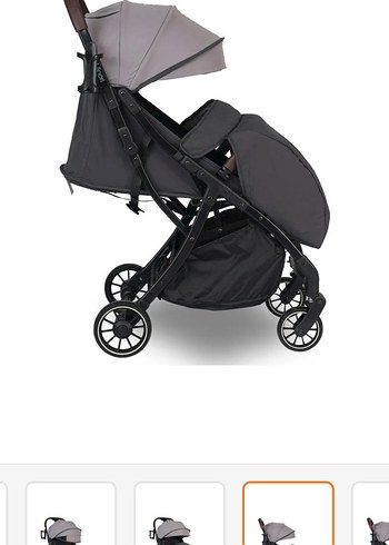 Gri Otomatik Katlanabilir Bebek Arabası - Görsel 5