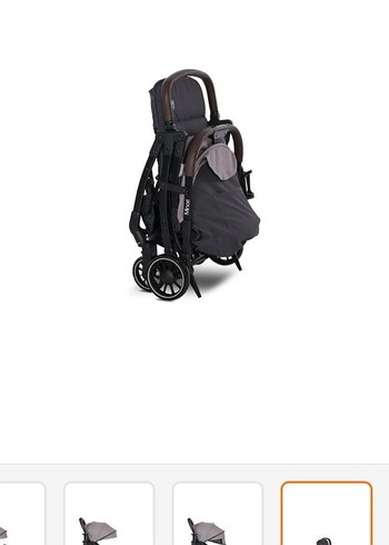 Gri Otomatik Katlanabilir Bebek Arabası - Görsel 8