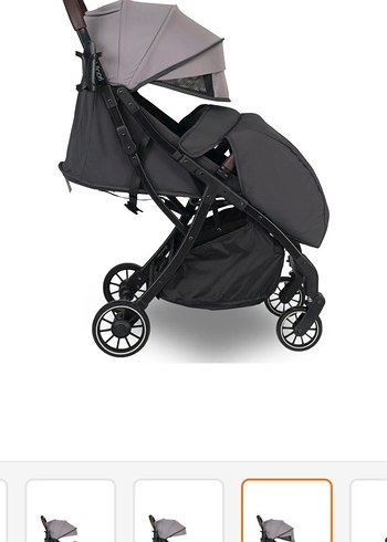 Gri Otomatik Katlanabilir Bebek Arabası - Görsel 7