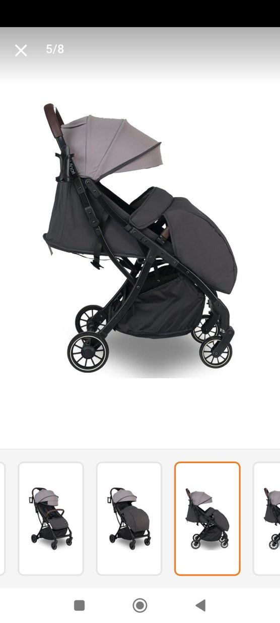 Gri Otomatik Katlanabilir Bebek Arabası - Görsel 5