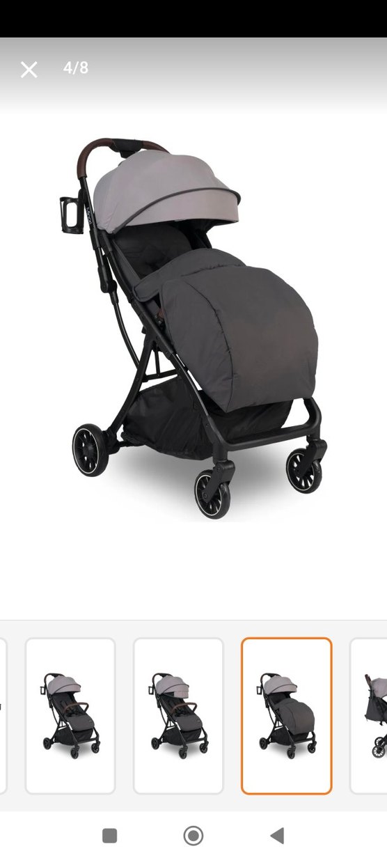 Gri Otomatik Katlanabilir Bebek Arabası - Görsel 4