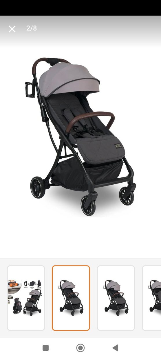 Gri Otomatik Katlanabilir Bebek Arabası - Görsel 2