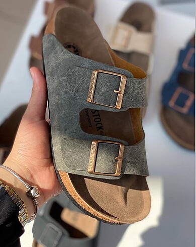 Birkenstock haki yeşil ortapedik terlik