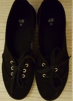 H&M Siyah Keten Ayakkabı