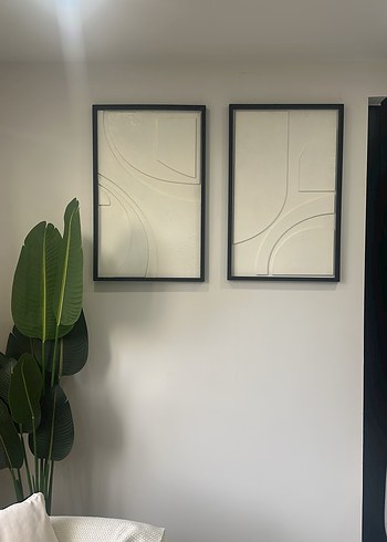 Minimalist Beyaz Kabartmalı çerçever