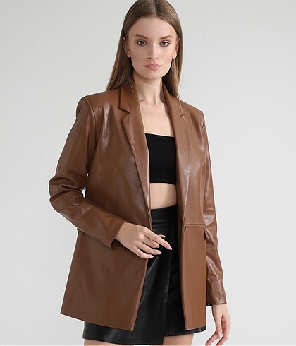 Deri Blazer ceket