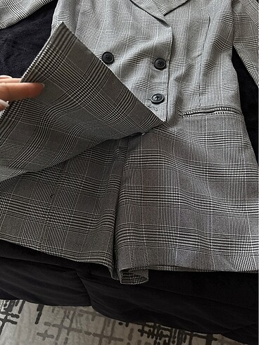 s Beden gri Renk Blazer elbise