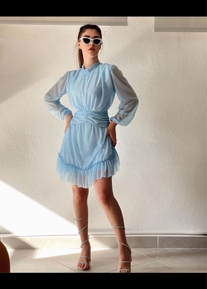 The Elsa Bebek Mavisi Elbise - Görsel 3