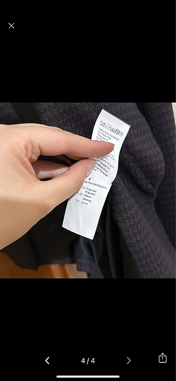 38 Beden mor Renk Mor Blazer ceket